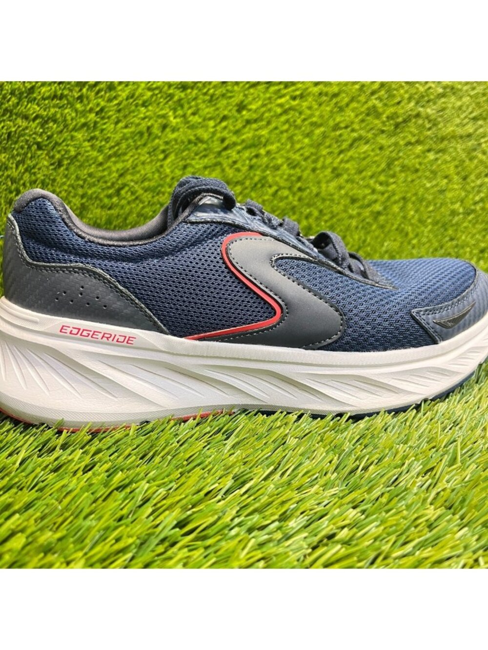 Skechers Sport Edgeride Mens Size 7EE Navy Black Athletic Running Shoes Sneakers